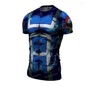 Magliette da uomo Summer Harajuku Cosplay Anime Charac Maglietta da uomo a compressione a manica corta Fitness Tops