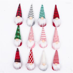 Decorazioni natalizie decorazioni a maglia rudolph gnome foresta senza volto bambola uomo ciondolo di Natale albero allegro
