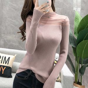 Women's Sweaters Sexy European Spring Autumn New Fund Net Yarn Splicing Nap Long-Sleeve Sets Women Cultivate V-Neck Morality Top Pullover Sweater T221019