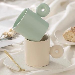 Mugs Luxury Mug Nordic Office Breakfast Milk Art Couple Coffee Modern Big Ceramic Family Drinkware Tazas De Cafe Drinking Glasses