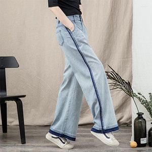 Jeans da donna Abbigliamento da donna 2022 Moda coreana Donna a vita alta Pantaloni a gamba larga Streetwear Y2k Jean Grandi vestiti larghi Pantaloni urbani