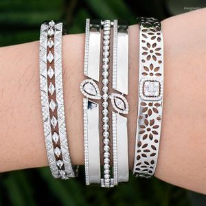 Halsband örhängen set missvikki trendig charm mix match stapel armband ring för kvinnor brud bröllop damer perfekt gåva hög qu