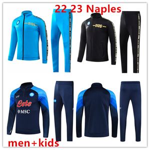 22 Long pull AE7 D10S Napoli trackSuit jacket soccer jersey Zielinski Half pull Long sleeve SSC Naple long zipper set veste suit