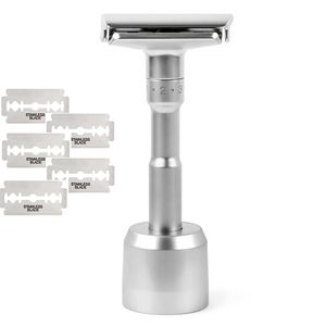 Electric Shavers Adjustable Double Edge Classic Safety Razor Man Shaving Razor With 5 pcs Coated Blades Shaver Razor 221019