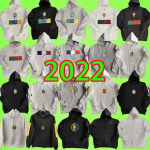 2022 Franska Brazils Germanys Portugal Argentina Mexico Soccer Set Hoodies Fotbollskjortor Tracksuits Training Suit Jacket Sportswear Jogging Jerseys