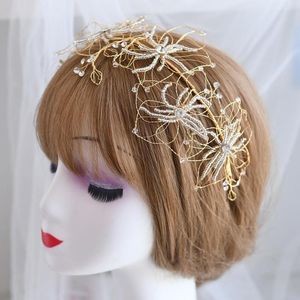 Headpieces HP210-FG B￶hmen Kvinnor Br￶llop h￥rtillbeh￶r Pannband f￶r kvinna h￶g kvalitet brud tiara huvud smycken diadem g￥va
