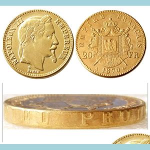 Inne świąteczne dostawy imprezowe cena metalowa Francja umiera dekoracyjna kopia produkcyjna Monety Factory Gold 20 1870a/B Rqjxb Drop DHGA9
