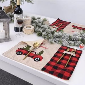 rvore de Natal Red Truck Placemats Table tape
