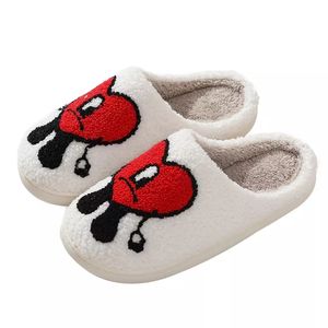 Vendita all'ingrosso BadBunny/smile Slipper Shoes Antiscivolo Winter Slippe Home Cute Bad Bunny Heart Pantofole adatte per riscaldare il tuo inverno