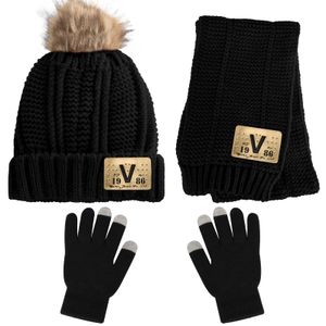 Xale crian￧as knit chap￩u/len￧o/luvas definidas no inverno quente com gorro e longa entrega de cachecol 2022 am4mu