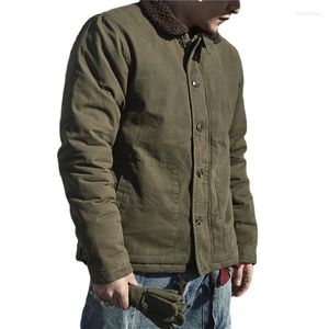 メンズジャケットアメリカ軍ユニフォームネイビーN1 USNメンジャケット秋の冬肥厚綿パッドカキウールコートトップカーディガン