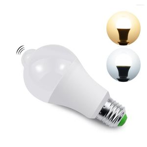 9W 12W 18W PIR Motion Light E27 Detektor LED Lampa Schody Schody Korytarz Ścieżka Korytarza Nocne oświetlenie