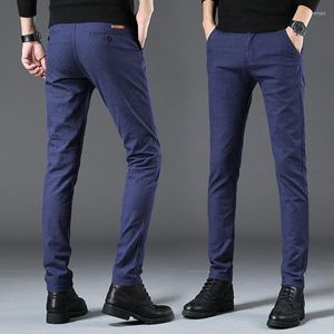 Męskie spodnie 2022 Spring Summer Classic Casual Business Fashion Slim Fit Botton Stretch Pant-Pant Pant Męska marka odzieży