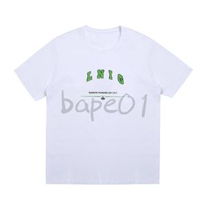 Lüks Moda Marka Erkek Tişört Makas Mektubu Baskı Yuvarlak Boyun Kısa Kollu Yaz Gevşek T-Shirt Üst Beyaz Asya Boyutu S-2XL