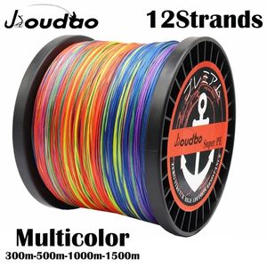 Braid Line 12 Strands 300M500M1000M1500M Super Strong Pe ed Fish 40lb-205lb Multicolor Saltwater Fishing Weave Wire 221019