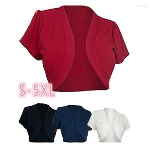 Frauen Strick Strickjacke Frau Offenen Stich frauen Pullover Oberbekleidung Frauen Mujer 2022 Kurzarm Shrug Bolero Casaco Feminino