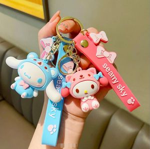 Euro Fashion Big Ear Dog Jewelry Key chain Bag Alloy Key Ring Charm Kids Gifts