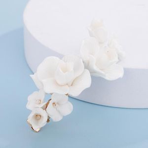 Headpieces Fashion Gold Floral Bride Wedding Vintage Head Piece For Women Handmade Bridal Hair Clip Party Prom Accessories Jewelry