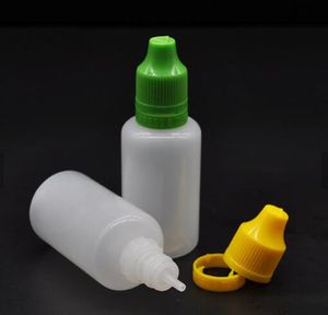 Líquido vazio 30 ml pente de gotas de plástico e garrafas de suco de cigarro com tampa à prova de criança