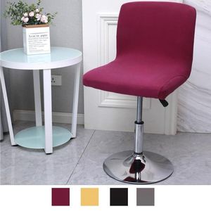 Chair Covers Elastic Stool Cover Soft Height Side Washable Low-Back Slipcovers Bar Stretch Slipcover Protectors