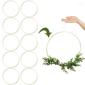 Decorative Flowers 10 Pack Inch Metal Floral Hoop Wreath Gold Rings For DIY Dream Catcher And Wall Hanging Crafts