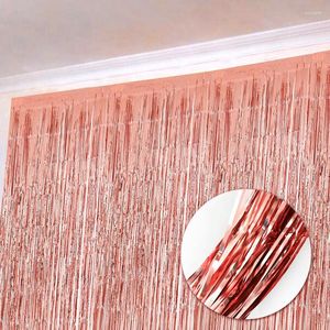 Party Decoration 1M 2M Backdrop Curtain Birthday Wedding Glitter Gold Tinsel Fringe Foil Wall Anniversary Decorations