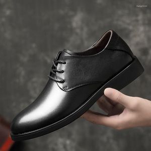 Kl￤dskor 20121 Men's Derby ￤kta l￤derko parti klassisk brun svart formell sko man unga br￶llop elegant kontor f￶r m￤n