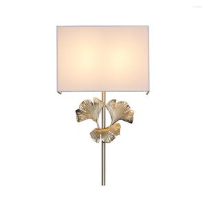 Wall Lamp Art Deco Design Living Decoration Lights Copper Sconce AC110V 220V Gold Bedside Lamps