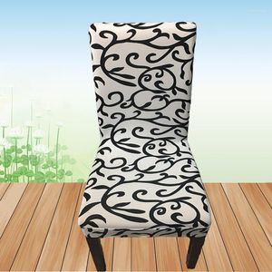 Stuhlhussen mit Blumenmuster, elastischer Spandex-Stretch-Sitz, schmutzabweisend, abnehmbar