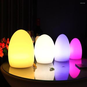 Nocne światła Wodoodporne lampy stołowe RGB jajka