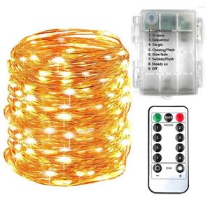 Strings Christmas LED Garland Lights 5M 10M 3 Battery String Used For Party Decoration Wedding Flashing