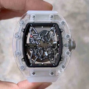 Şarap Barrel Watch RM35-02 Serisi 2 Tam Otomatik Mekanik Kristal Kılıf Kaseti Erkekler