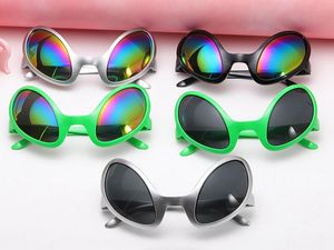 Alien-Party-Brille, lustige Sonnenbrille, ET-Sonnenbrille, Urlaub, Tanz, Aliens, Kostüm, alternative Formen, Regenbogen-Gläser, Party