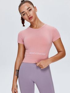 Yoga Outfit Kurzen Ärmeln Sportswear Tops Weibliche Gym Tragen Fitness Kleidung Frauen Lauf Anzüge 4 Farben Erhältlich S22128