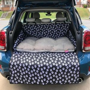 Dog Car Seat Covers Pet Oxford SUV Cover Trunk Cargo Liner Printing Waterproof Floor Mat For Dogs Cats Washable Accessories