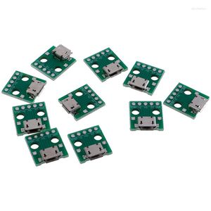 Accessori per l'illuminazione 10/20 pezzi Adattatore da micro USB a DIP Connettori femmina a 5 pin Scheda convertitore PCB