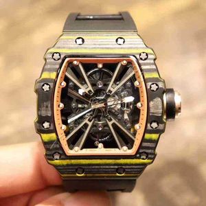 Wine barrel watch r rm12-01 series 2824 automatic mechanical carbon fiber black tape mens Watch