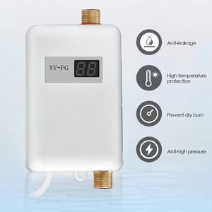 3800W Electric Water Heater Instantaneous Tankless Instant Hot Water Heater Kitchen Bathroom Shower Flow Water Boiler 110V/220V