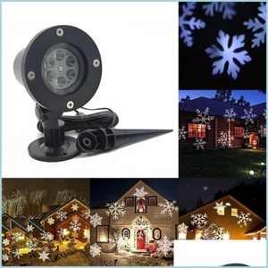 Decorações de jardim Plástico Lâmpada de floco de neve ao ar livre plástico LED LED FESTO DE FESTA DE FERIROS DE FERIROS DE FERIROS DO DHWD4