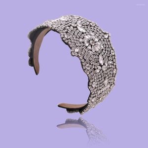 Headpieces S233-D Silver Bridal Crown Wedding Pannband för Hair Woman Rhinestone Luxury Jewelry Band