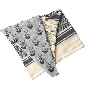 Bandanas Cotton Military Arabic Scarf Thick Muslim Hijab Shemagh Tactical Desert Scarves Multi-Function Windproof For Men