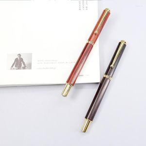 Solid Wood Red Balck Roller Penns School Office Promotion Custom Personlig tryck Laserlogo Metal Kvinnor Skriv verktyg