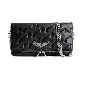 Estilista de moda bolsas femininas bolsa asas diamante-passar bolsa de ombro mensageiro couro de carneiro crossbody duas correntes zadig senhoras bolsas de embreagem hasp