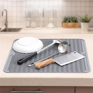 Foldable Insulated Soft Rubber Dishes Protector Sink Mat Table Kitchen Home Anti Slip Drying Drain 220627