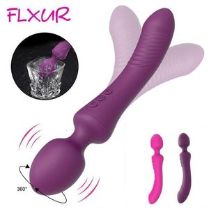 Sex toys Massagers Usb Rechargeable Double Head Strong Shock Av Vibrator G-point Masturbation Massager Sex toy Products