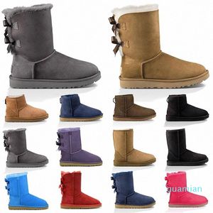 Designer Mulheres Botas de neve Botas de neve Tripla preta castanha roxa rosa marinha cinza moda clássica tornozelo curto bota feminina garotas booties