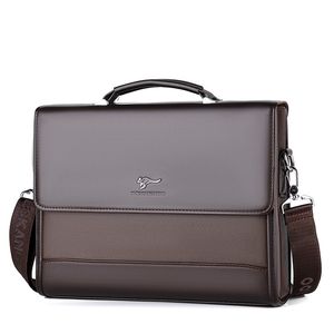 Briefcases Male Handbags Pu Leather Men's Tote Briefcase Business Shoulder Bag for Men Brand Laptop Bags Man Organizer Documents 221019