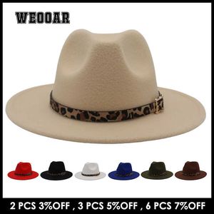 Gorro/crânio tampas 56-61cm Estilo ocidental larga variação fedora chapéu homens homens sentidos cap 2022 igreja de outono igreja leopardo cinturão clássico damas hat country chapéu t221013