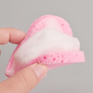 Makeup Sponges 10pcs Face Heart-Shaped Remover Tools Natural Sponge Cellulose Compress Cosmetic Puff Facial Washing