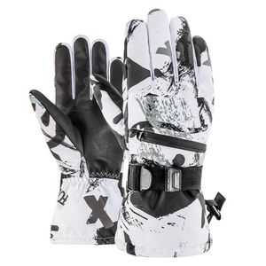 Ski Gloves Thermal Men Women Winter Fleece Waterproof Warm Snowboard Snow 5 Fingers Touch Screen for ing Riding L221017